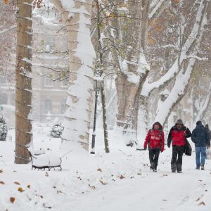 Zagreb, 8.12.2012 - Snijeg u Zagrebu zaustavio je javni prijevoz te paralizirao grad.