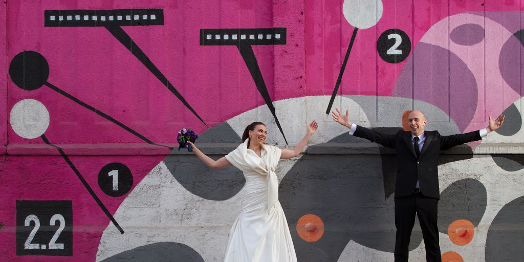 KL-Photo - Fotografiranje vjencanja: Tina i Sinisa su fotografiranje za svoje vjencanje odlucili napraviti na ulicama Zagreba, cermonija vjencanja je bila u crkvi Sv. Blaza a svadba u restoranu Matis