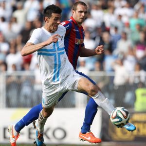 Rijeka, 06.04.2014., 1. MaxTV Hrvatska nogometna liga. Fotografije s "jadranskog derbija" izmedu Rijeke i Hajduka odigranog na prepunom stadionu na Kantridi. Rijeka je pobijedila sa 4:1